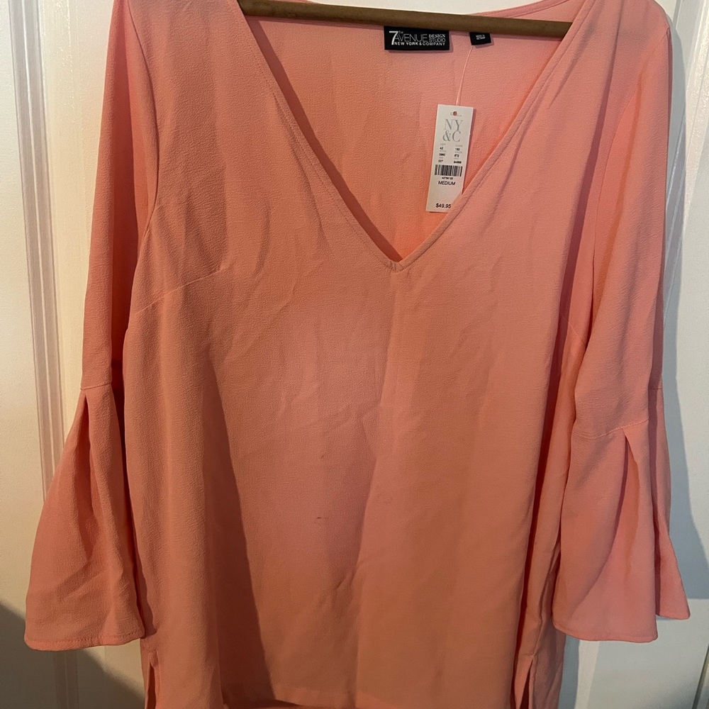 New York & Company Peach Blouse